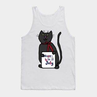 Happy 4th of July says Cat Tank Top